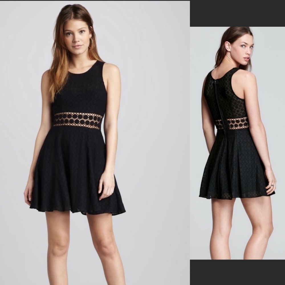 Free People Daisy Crochet Skater Dress